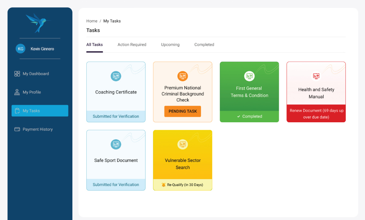 oneBADGE Platform Screenshot