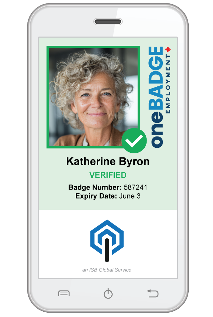 oneBADGE Digital Badge on Phone