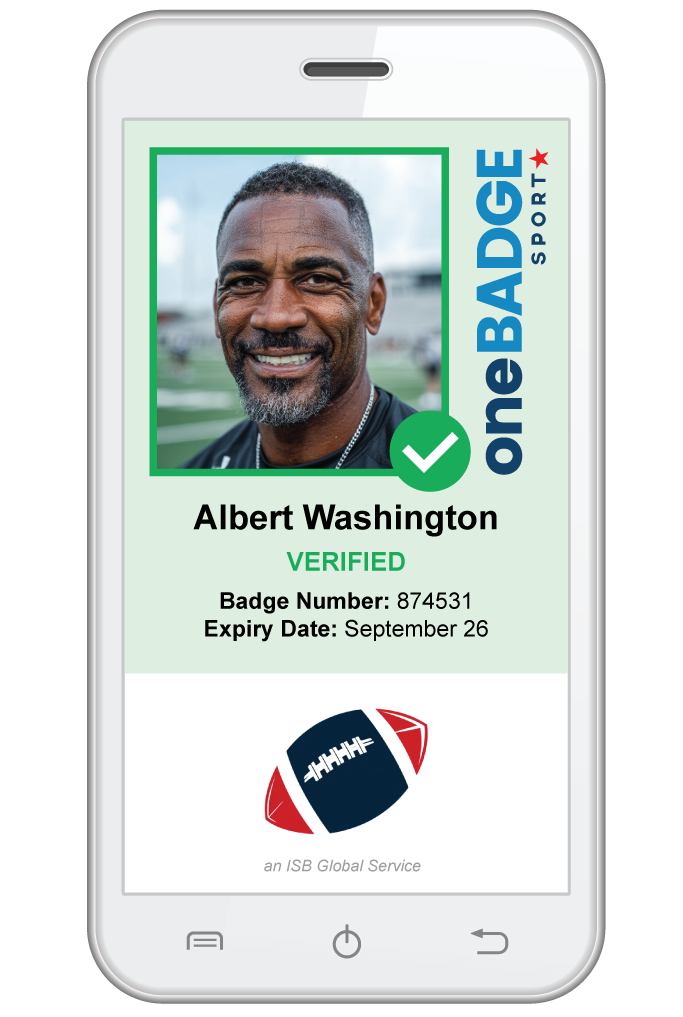 oneBADGE Digital Badge on Phone