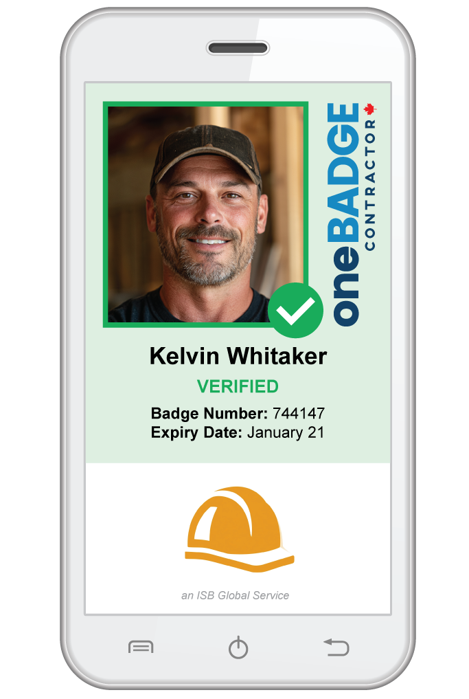 oneBADGE Digital Badge on Phone