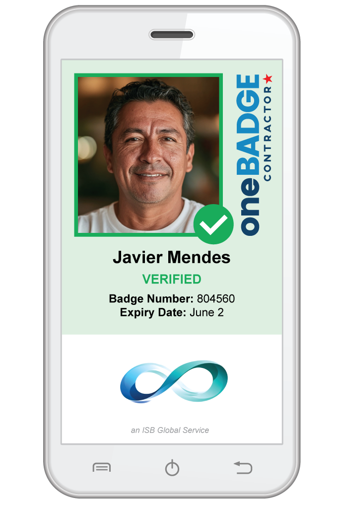 oneBADGE Digital Badge on Phone
