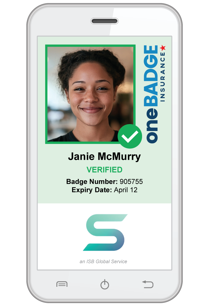 oneBADGE Digital Badge on Phone