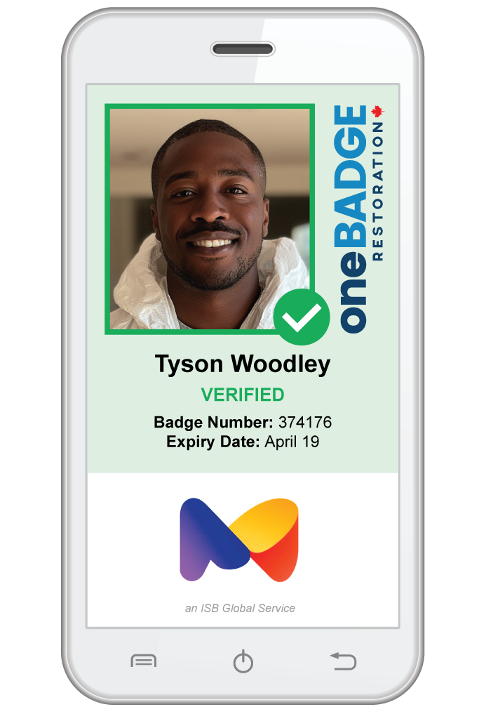 oneBADGE Digital Badge on Phone